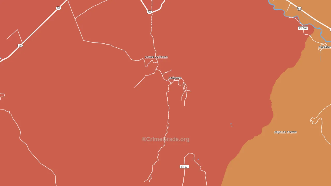 87516, NM Map of Drug-Related Crime Rates