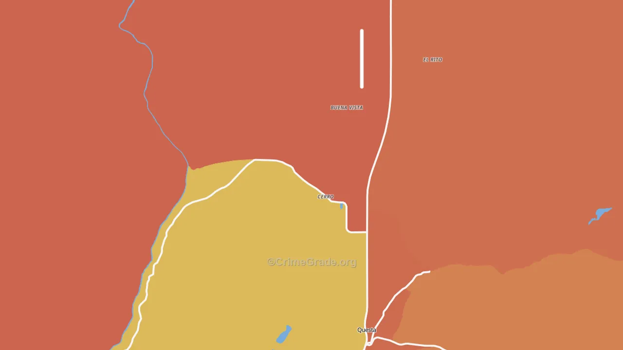 87519, NM Map of Drug-Related Crime Rates