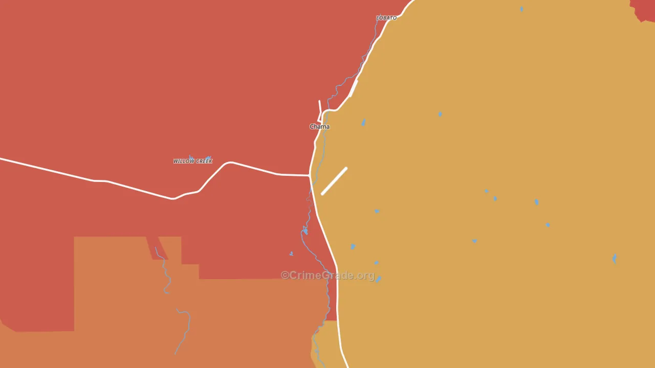 87520, NM Map of Drug-Related Crime Rates