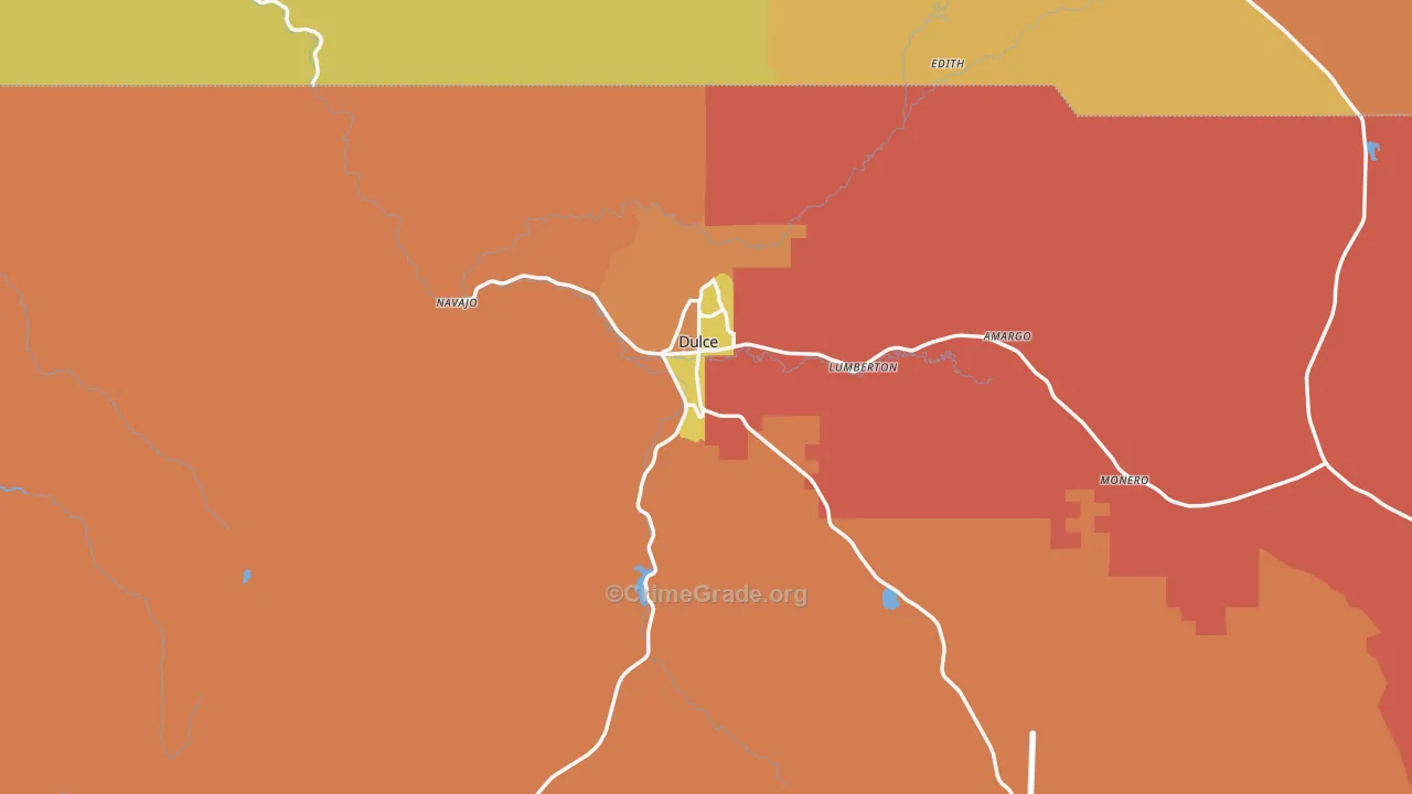 87528, NM Map of Drug-Related Crime Rates