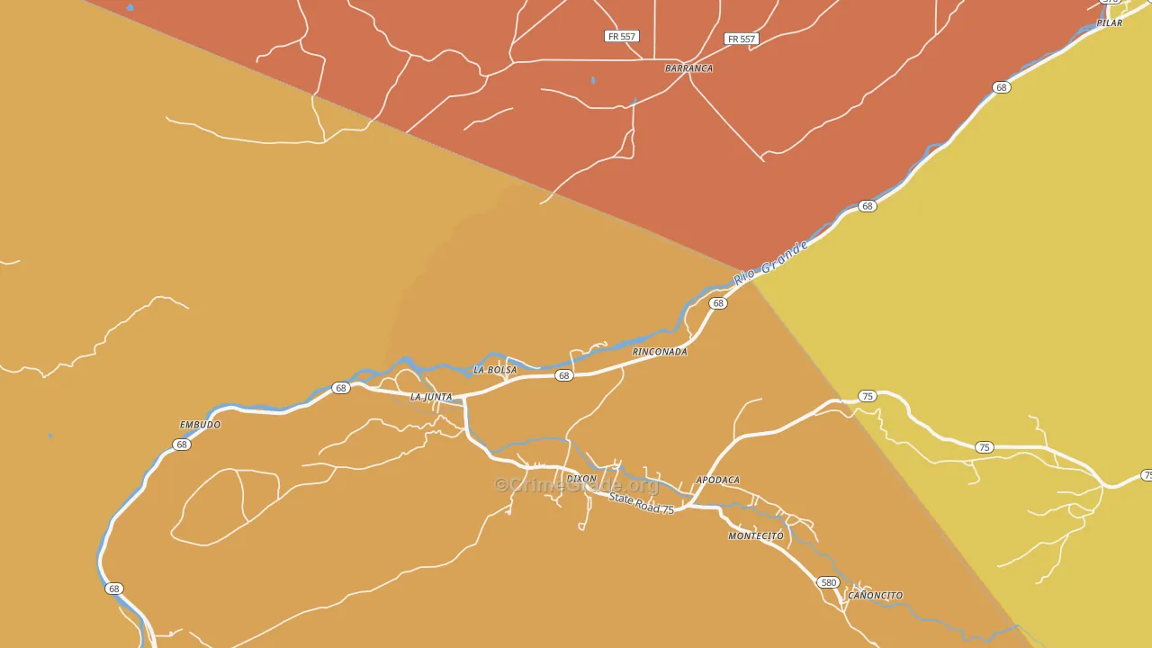 87531, NM Map of Drug-Related Crime Rates