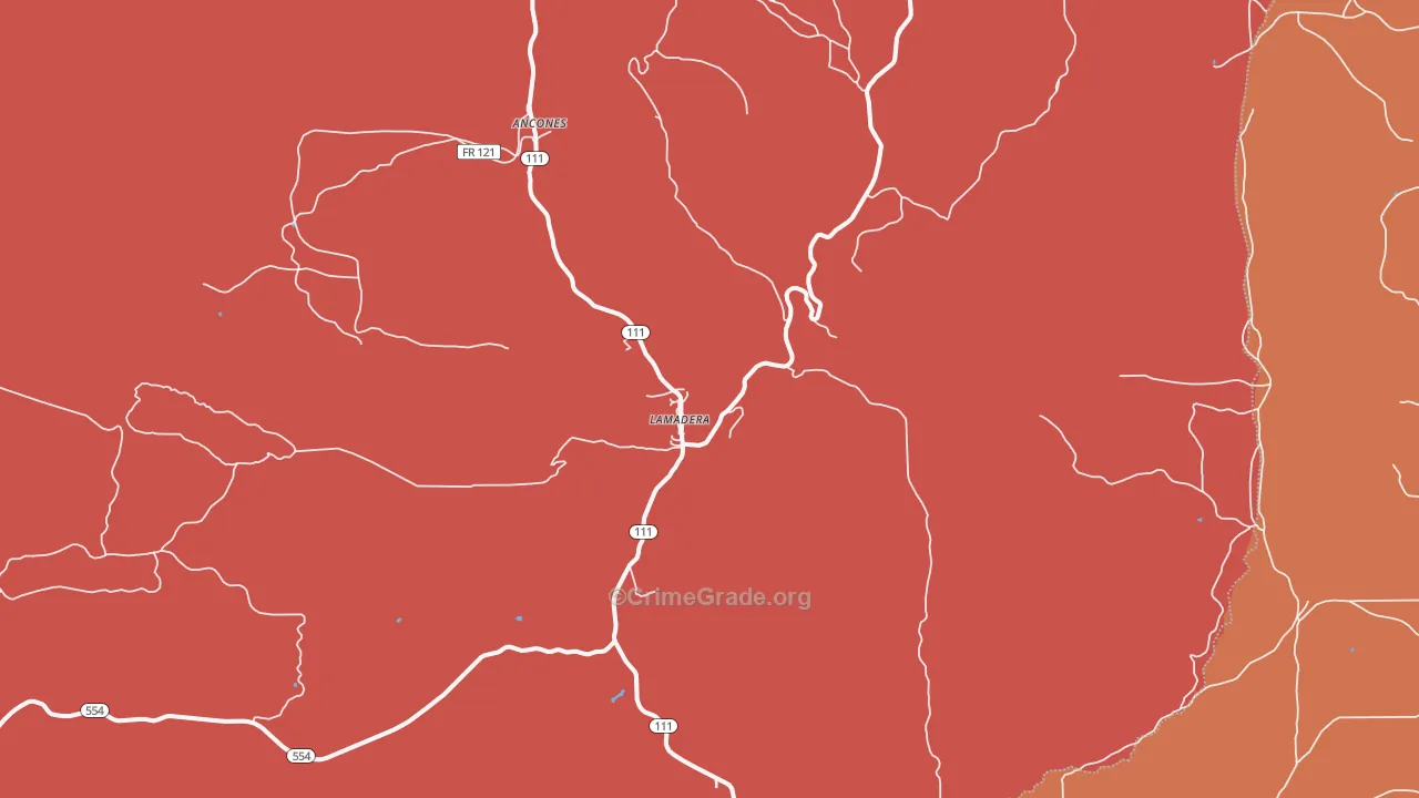 87539, NM Map of Drug-Related Crime Rates