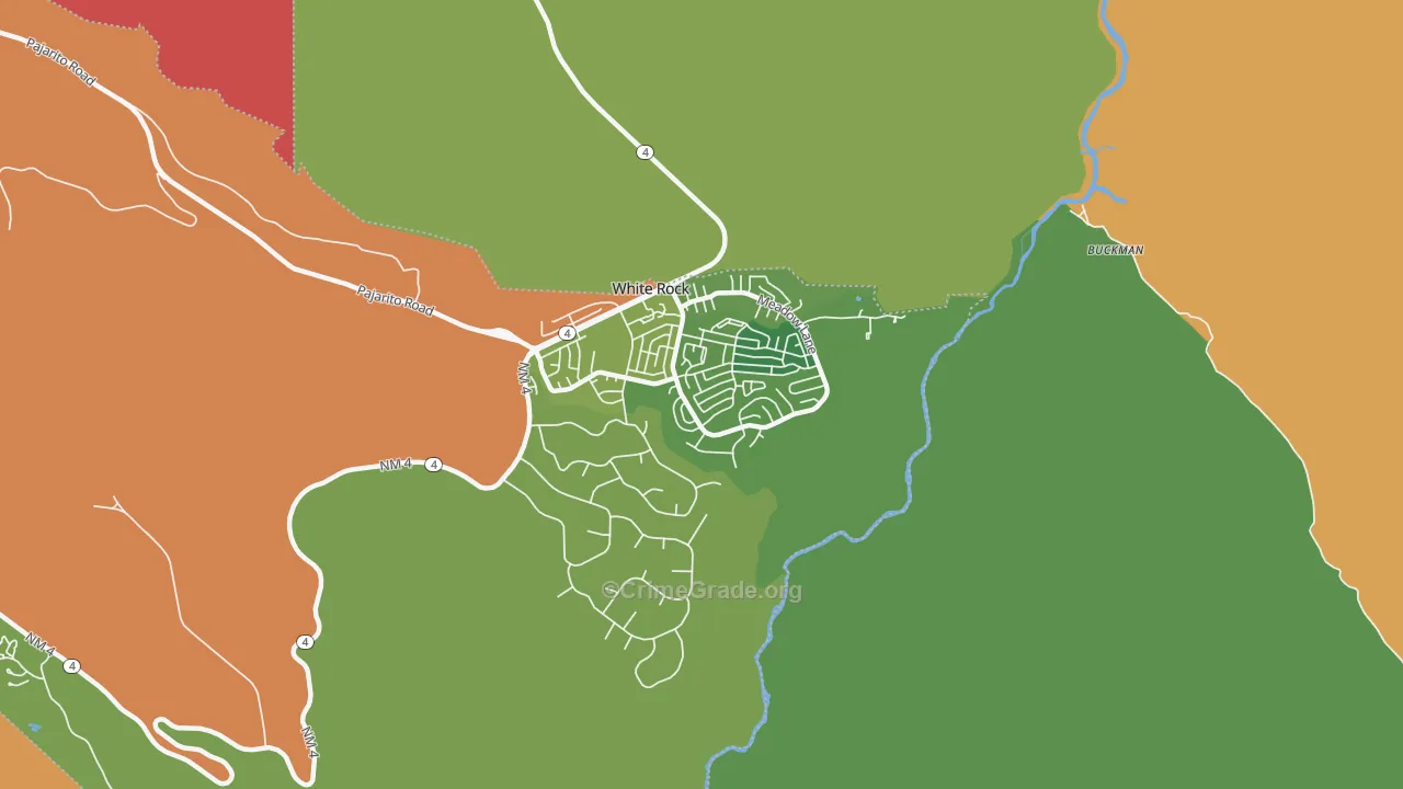 87547, NM Map of Drug-Related Crime Rates