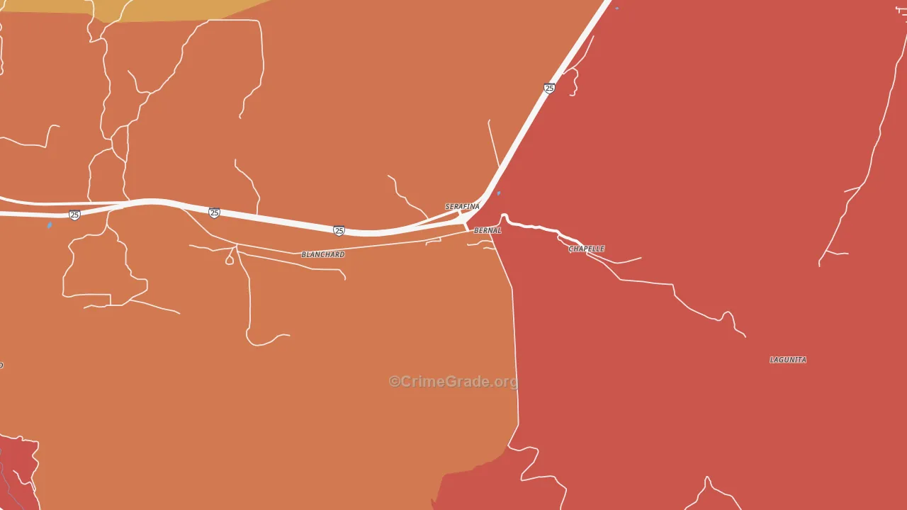 87569, NM Map of Drug-Related Crime Rates