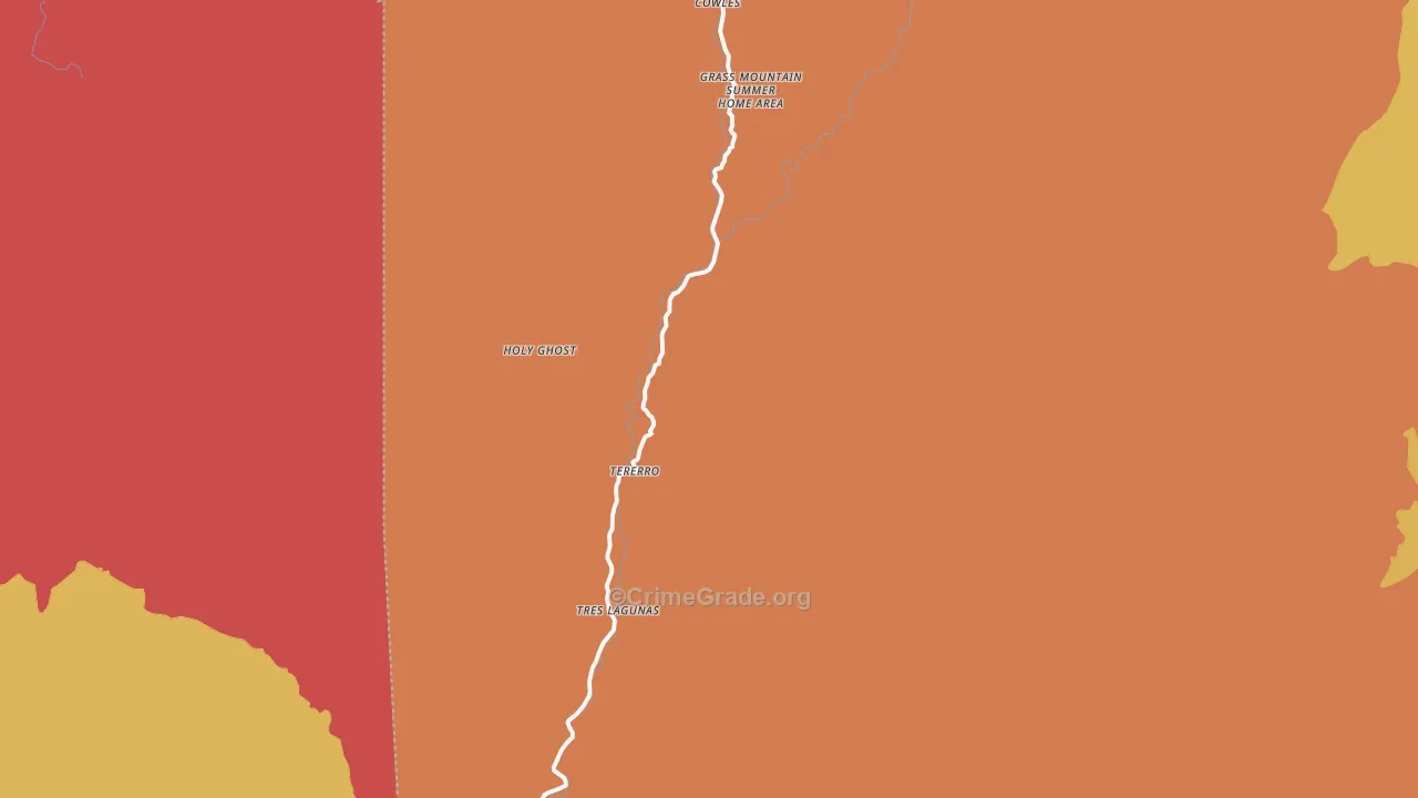 87573, NM Map of Drug-Related Crime Rates