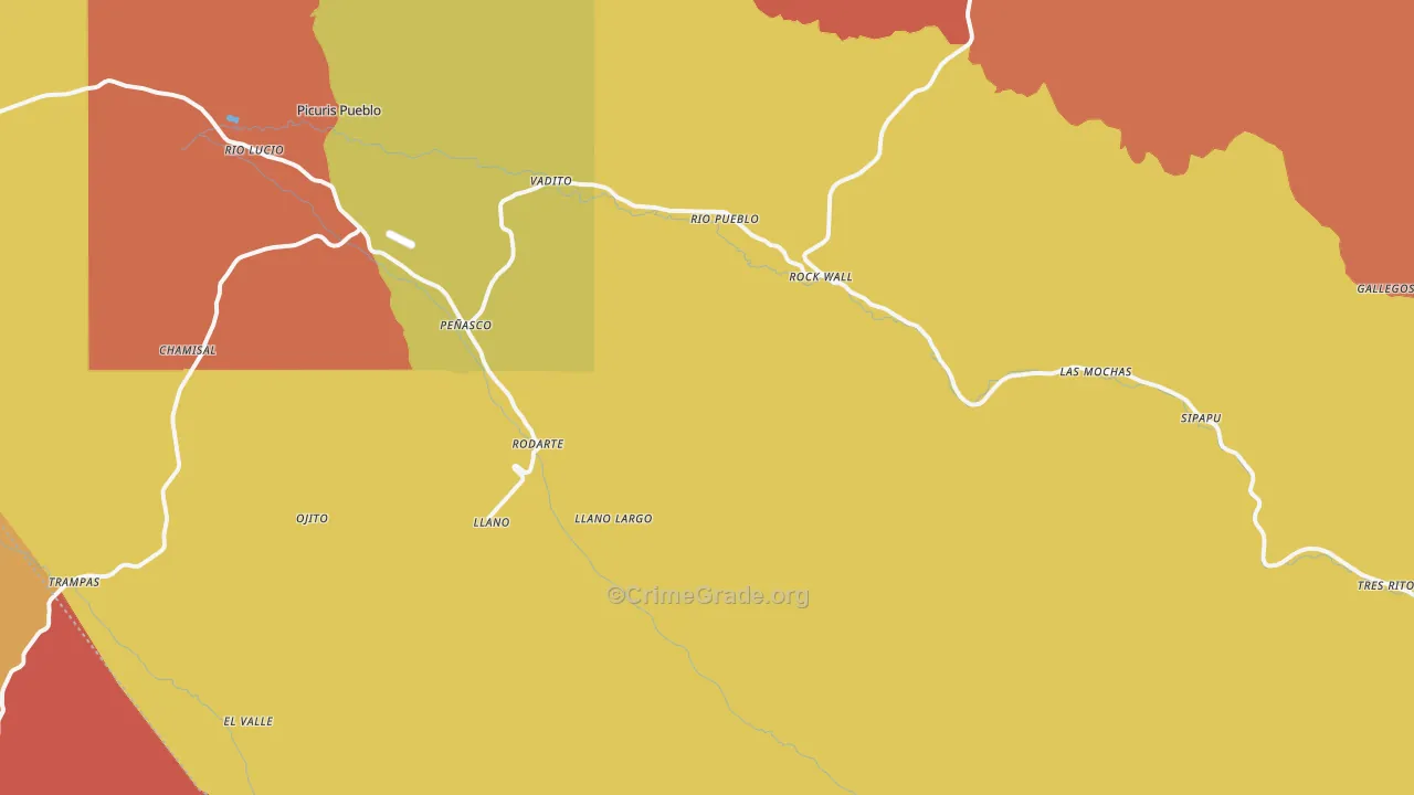 87579, NM Map of Drug-Related Crime Rates