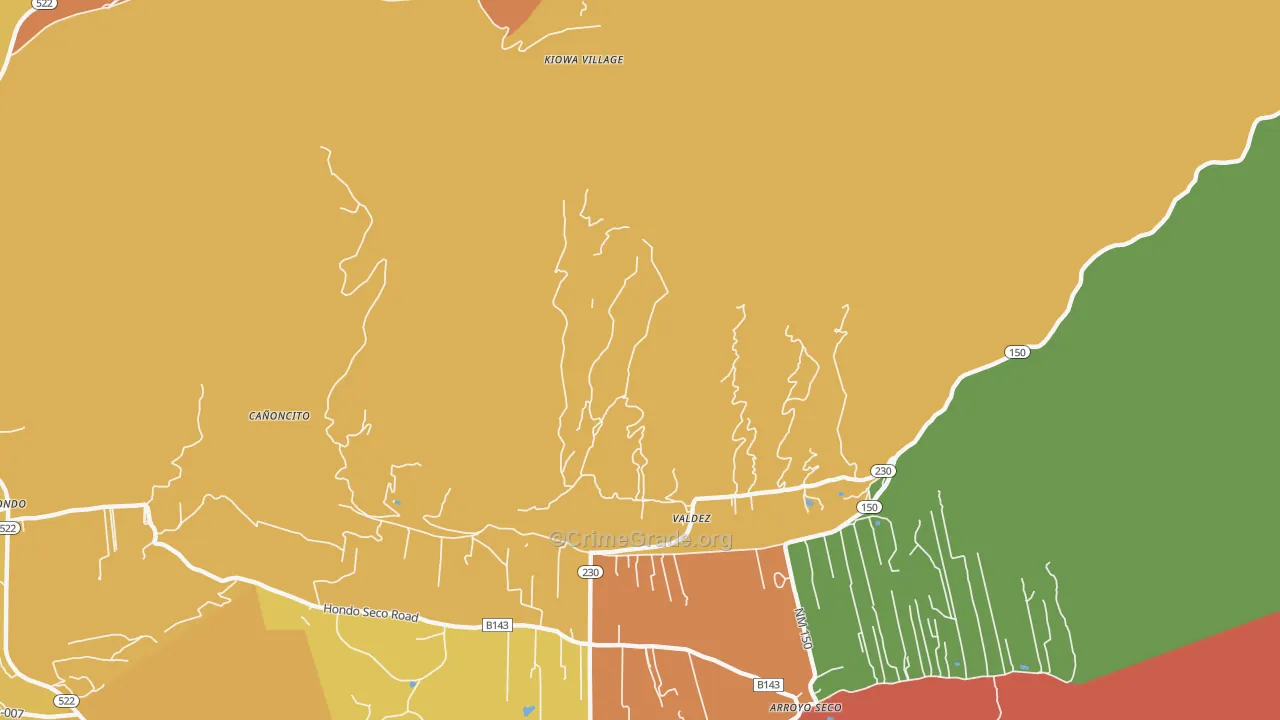87580, NM Map of Drug-Related Crime Rates