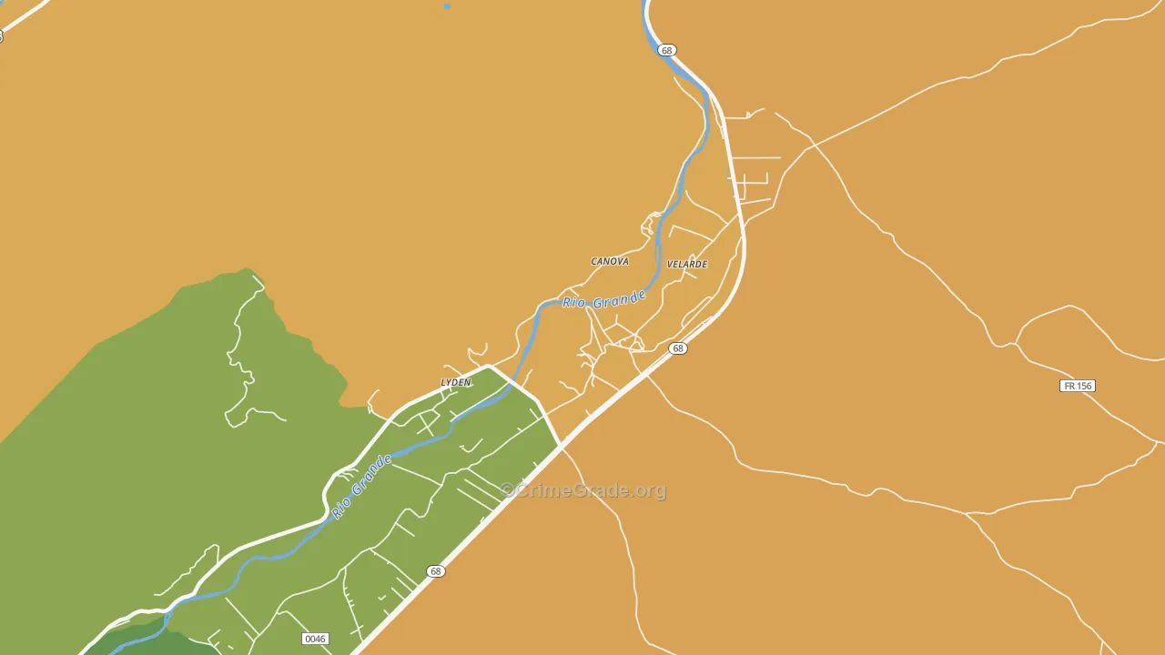 87582, NM Map of Drug-Related Crime Rates