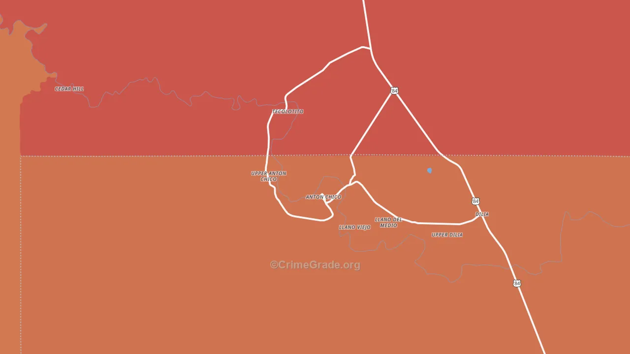 87711, NM Map of Drug-Related Crime Rates