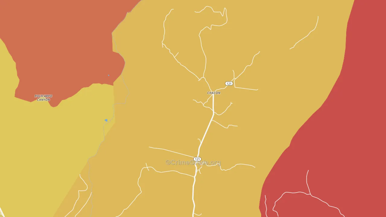 87713, NM Map of Drug-Related Crime Rates