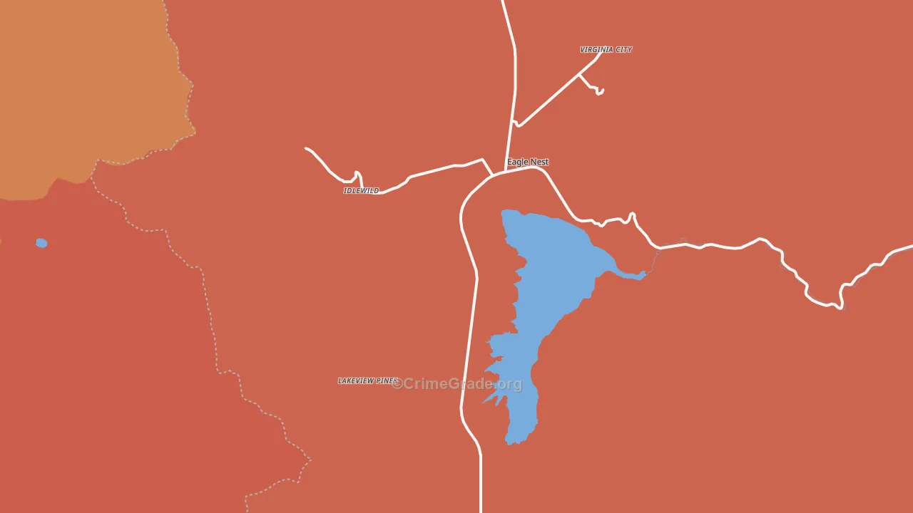 87718, NM Map of Drug-Related Crime Rates