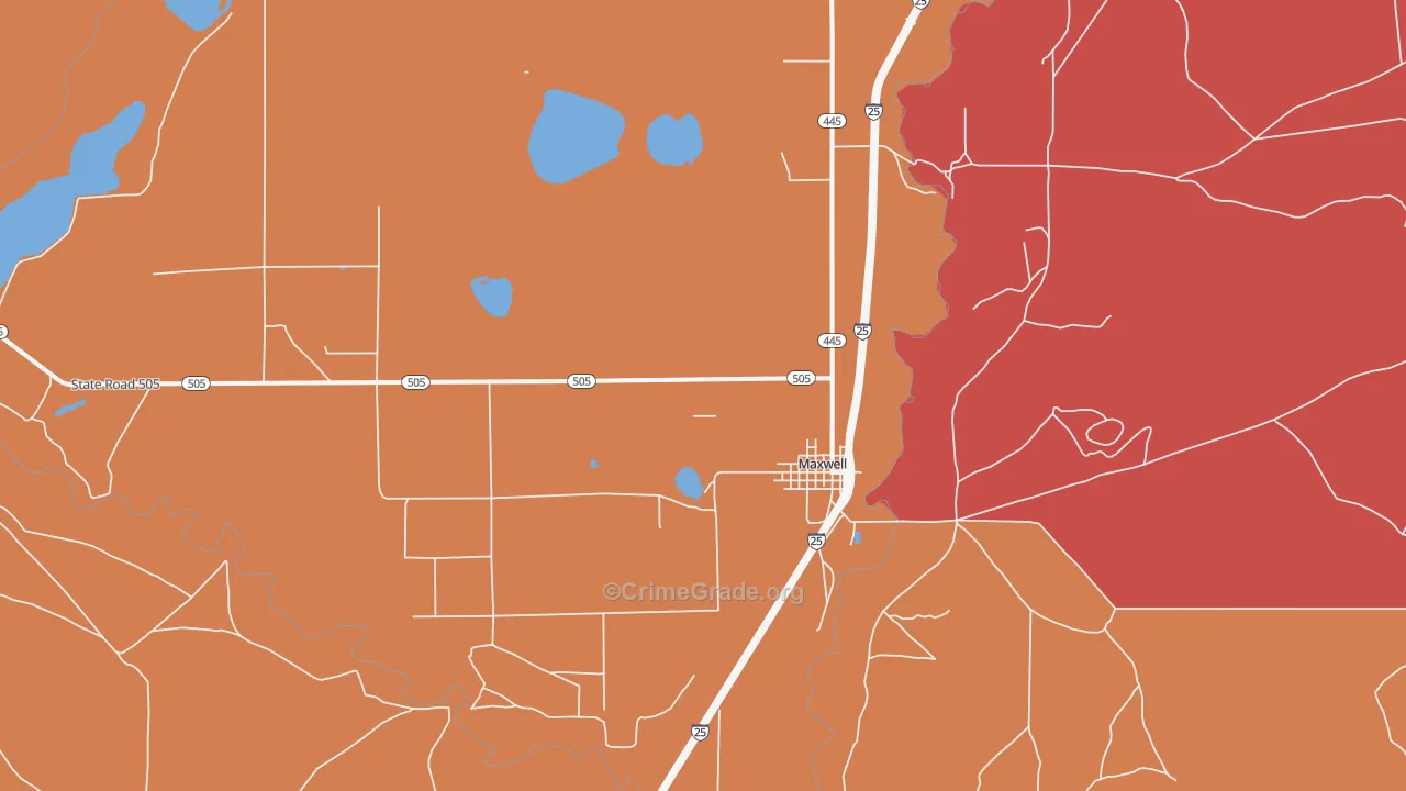 87728, NM Map of Drug-Related Crime Rates