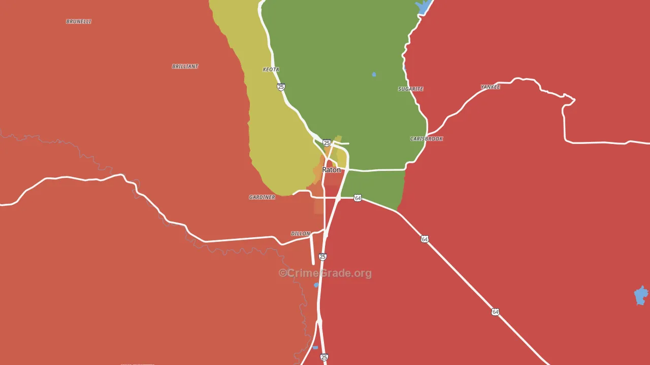 87740, NM Map of Drug-Related Crime Rates