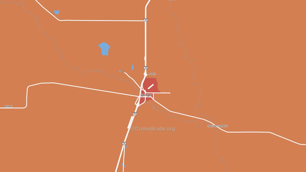 87747, NM Map of Drug-Related Crime Rates