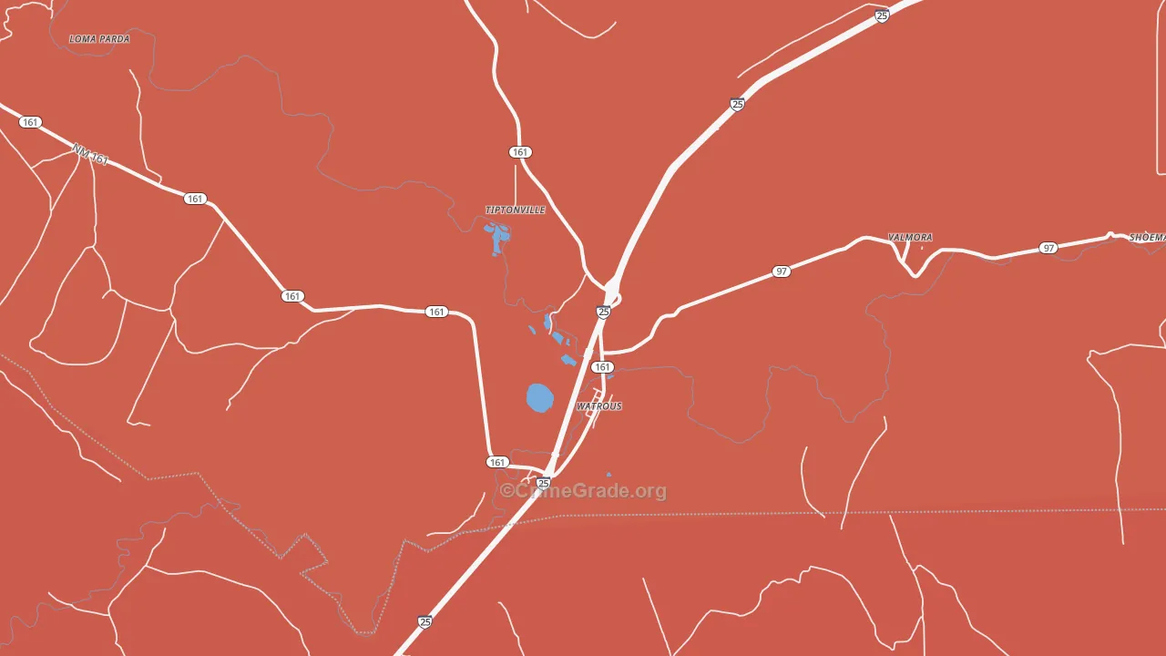 87753, NM Map of Drug-Related Crime Rates