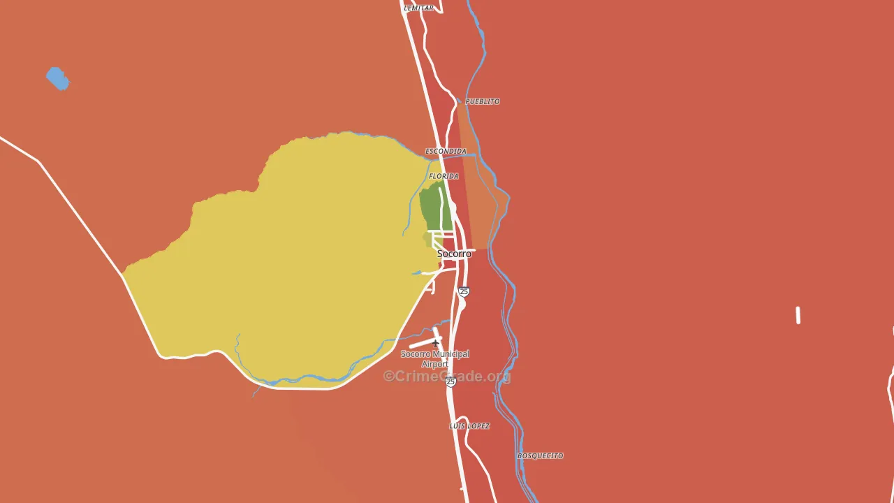 87801, NM Map of Drug-Related Crime Rates