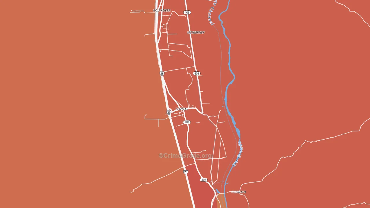 87823, NM Map of Drug-Related Crime Rates