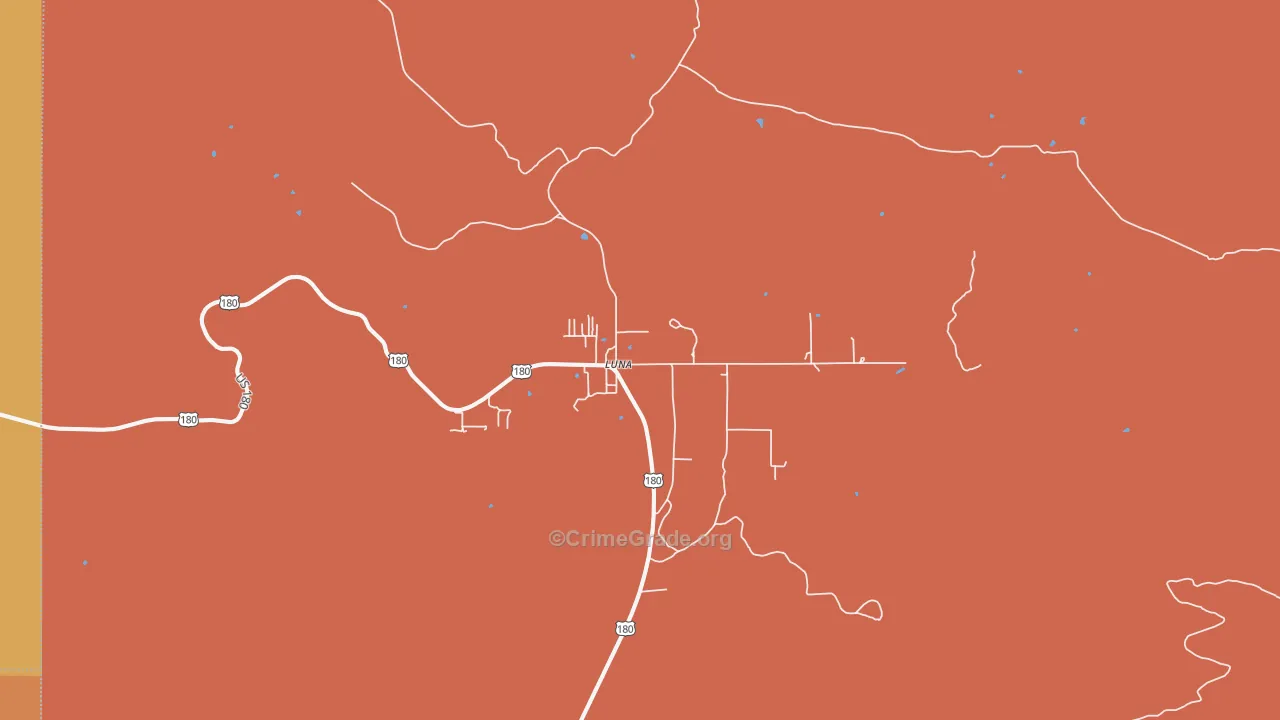 87824, NM Map of Drug-Related Crime Rates