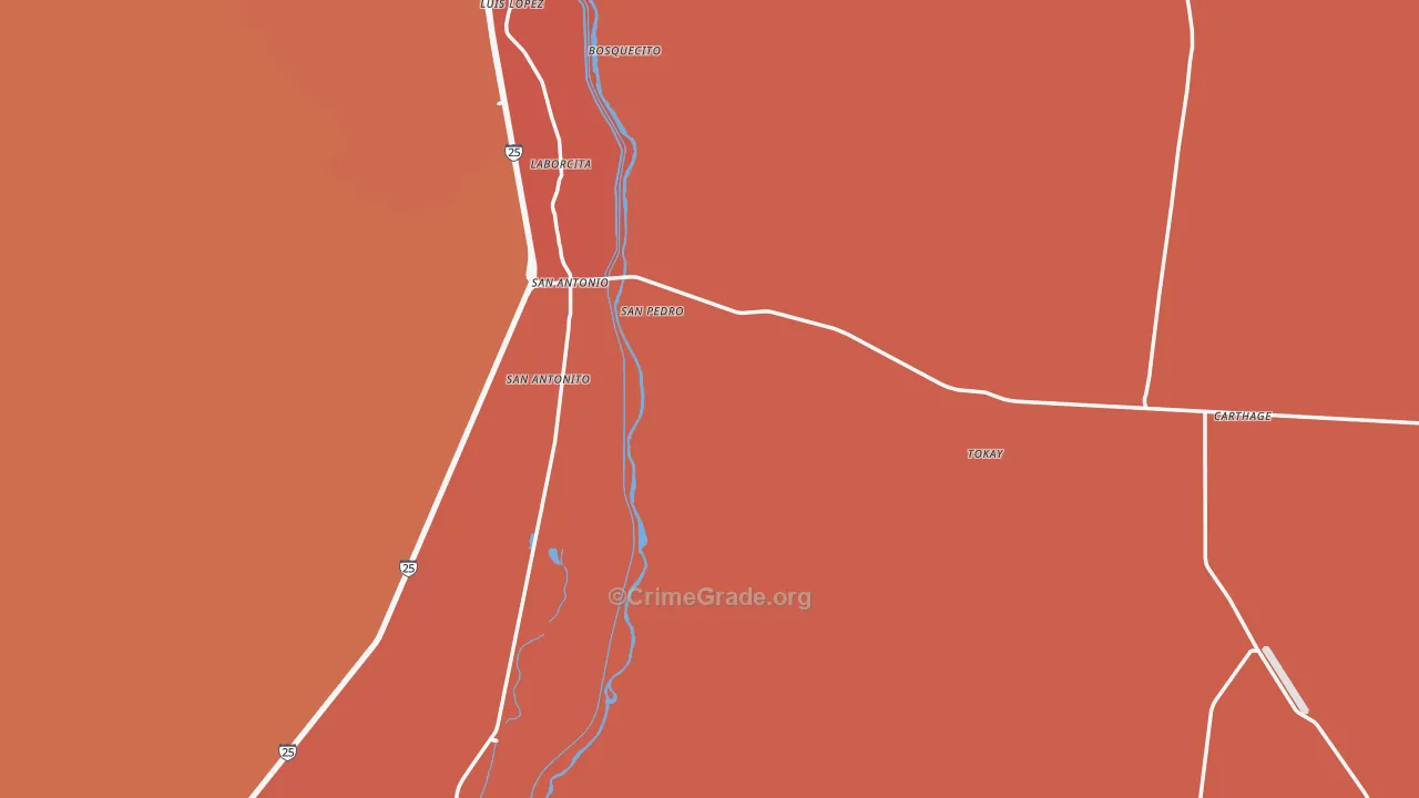 87832, NM Map of Drug-Related Crime Rates
