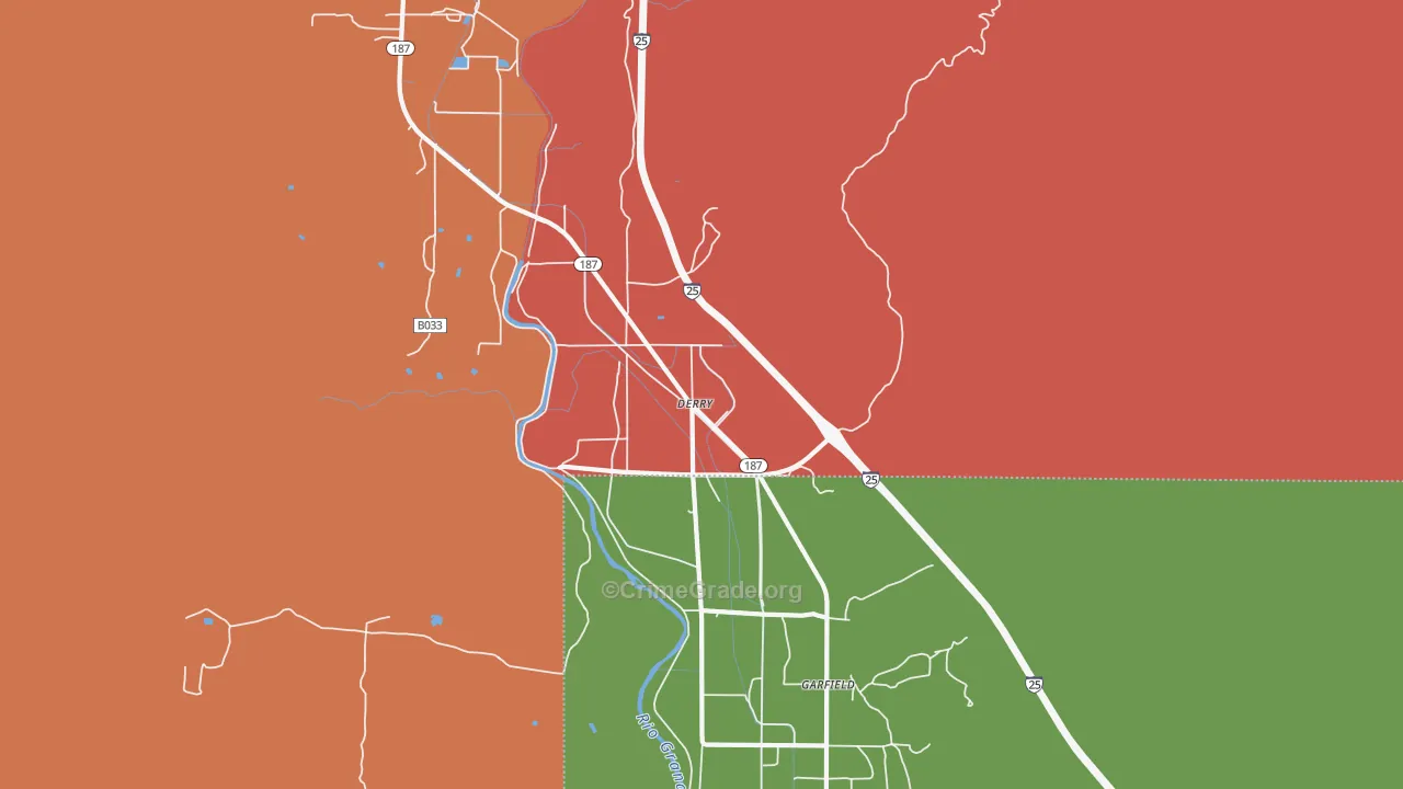 87933, NM Map of Drug-Related Crime Rates