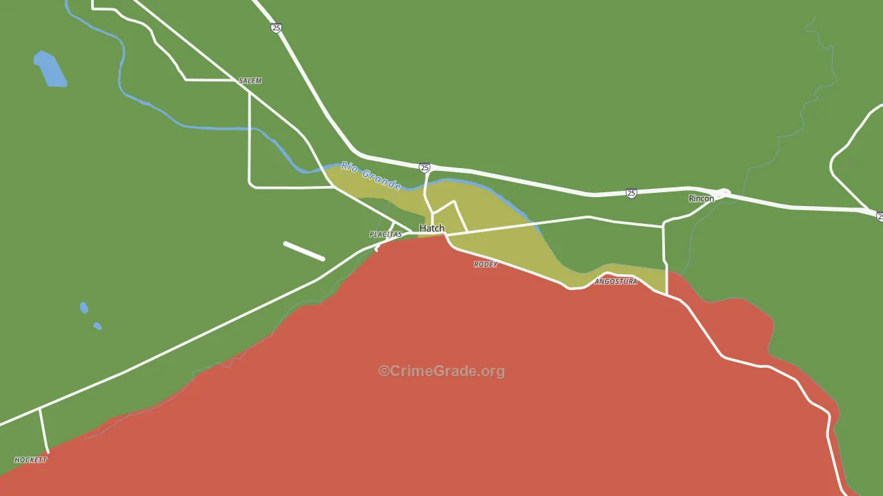 87937, NM Map of Drug-Related Crime Rates
