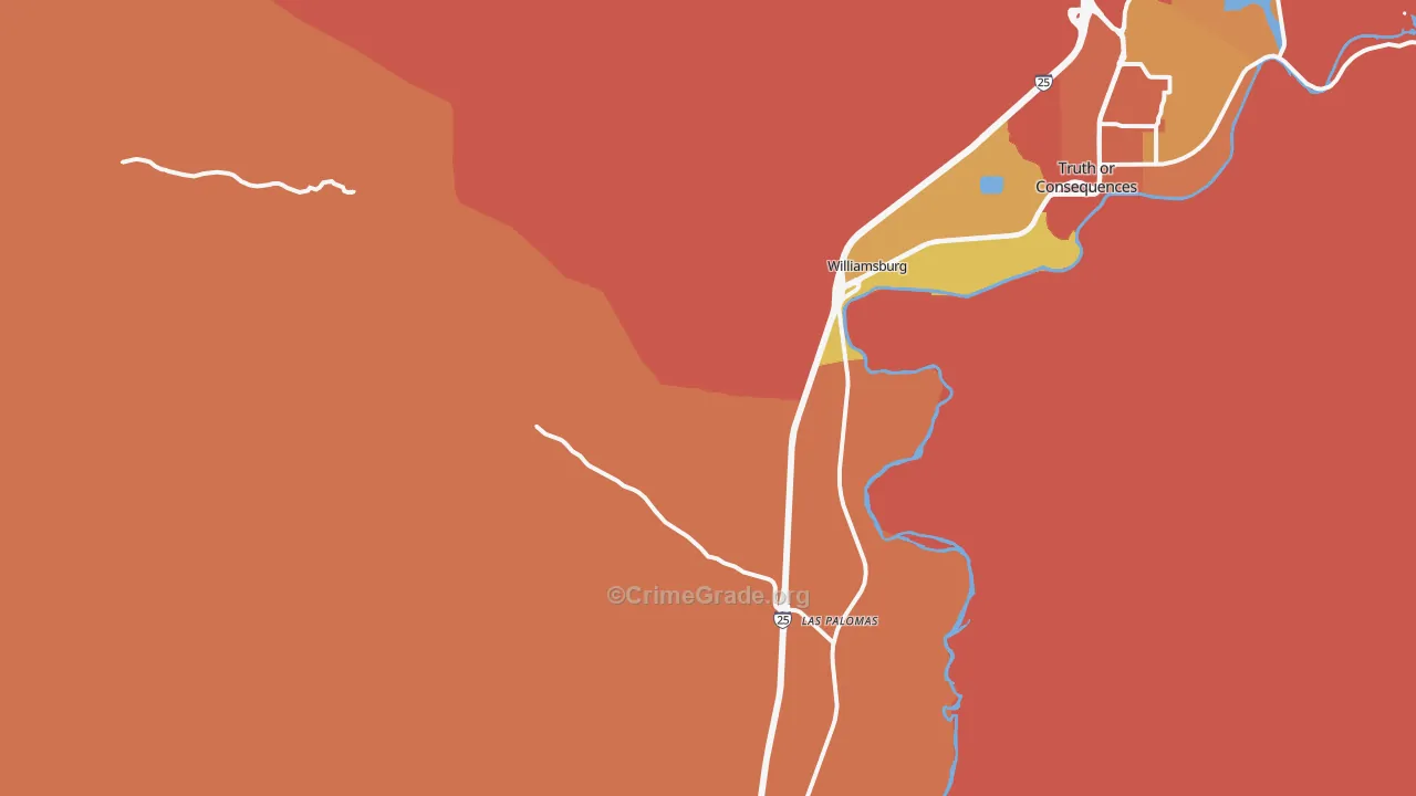 87942, NM Map of Drug-Related Crime Rates
