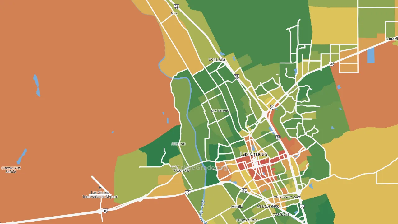 88007, NM Map of Drug-Related Crime Rates