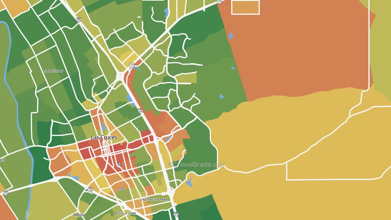 88011, NM Map of Drug-Related Crime Rates