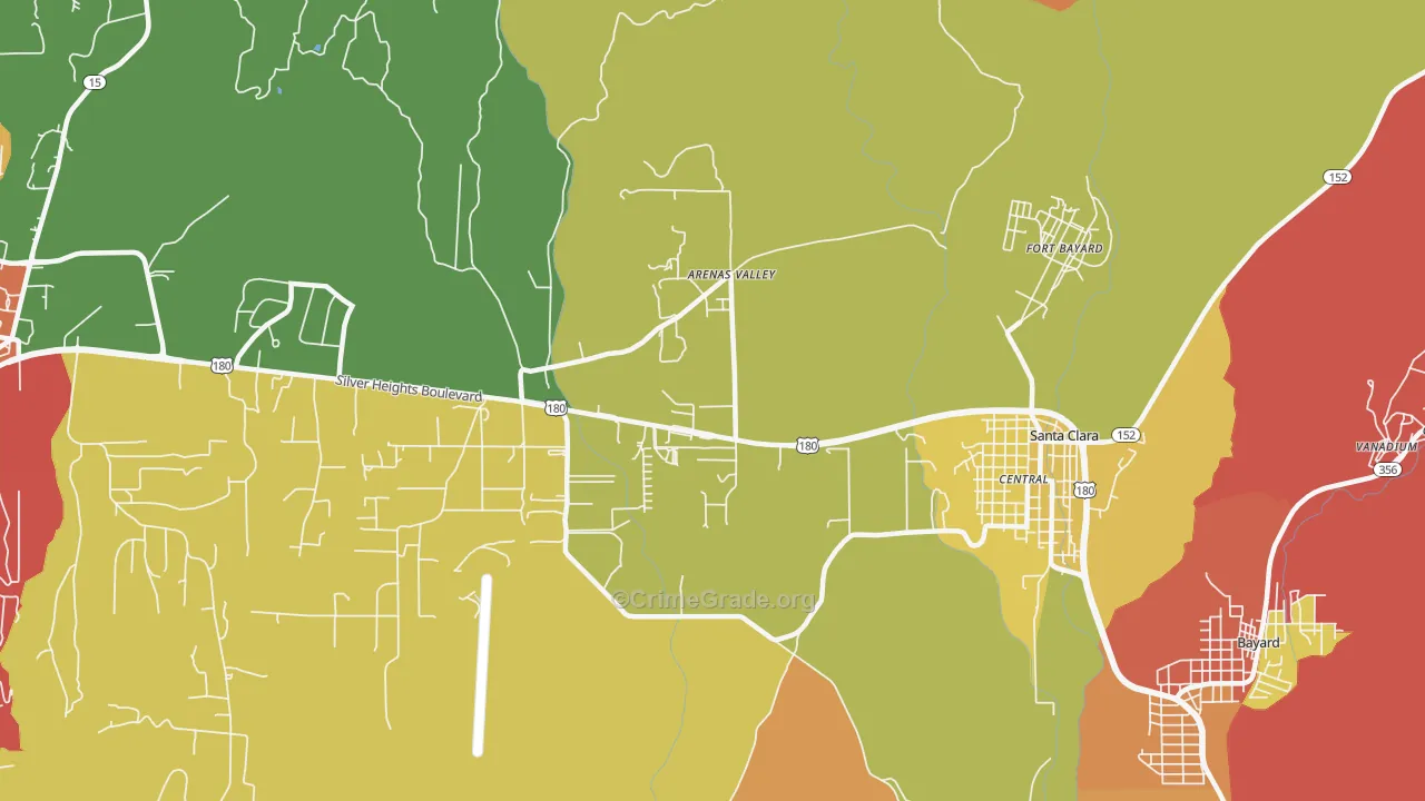 88022, NM Map of Drug-Related Crime Rates