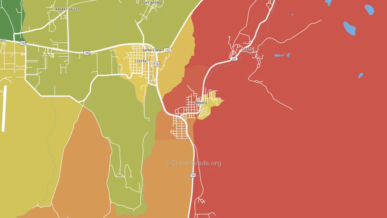 88023, NM Map of Drug-Related Crime Rates