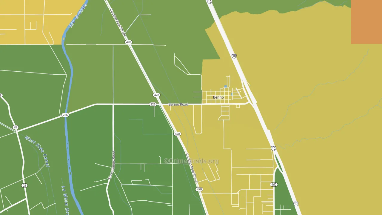 88024, NM Map of Drug-Related Crime Rates