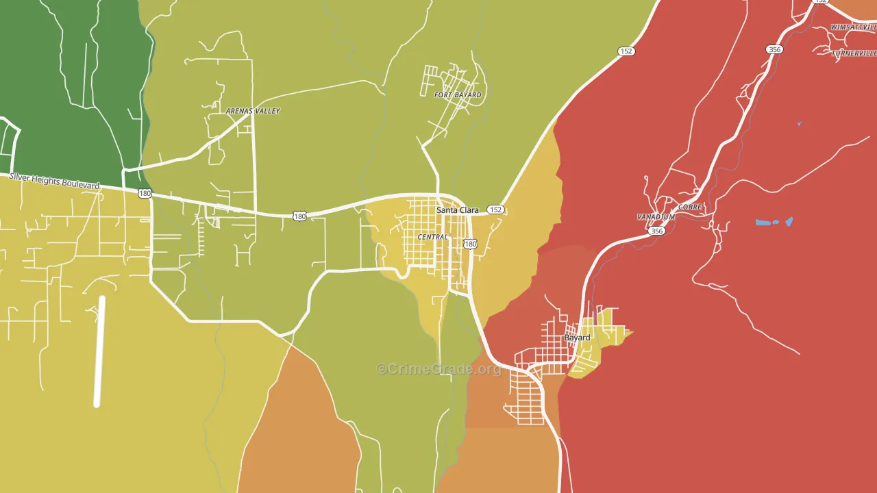 88026, NM Map of Drug-Related Crime Rates