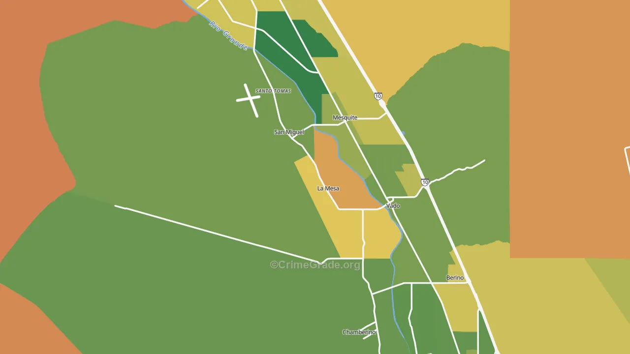 88044, NM Map of Drug-Related Crime Rates
