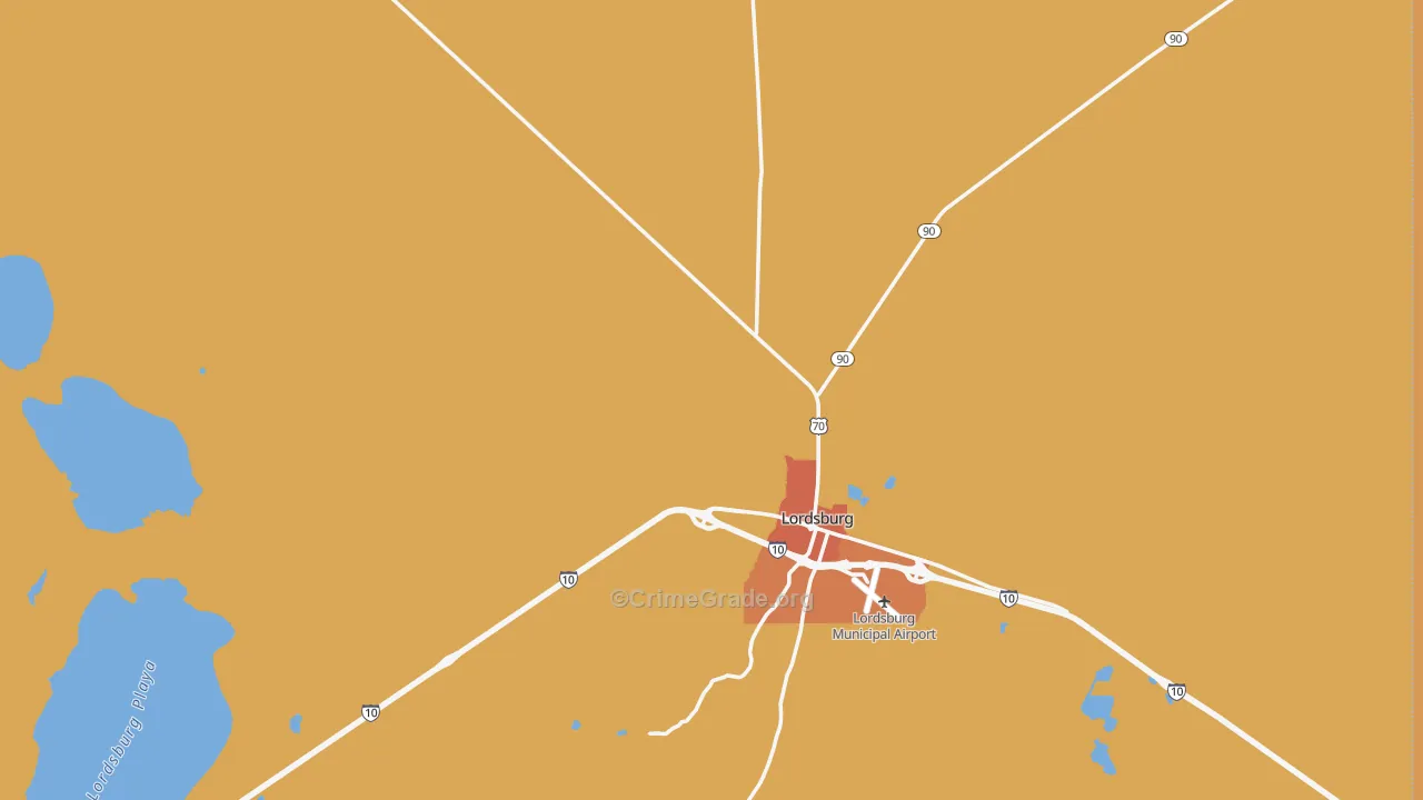 88045, NM Map of Drug-Related Crime Rates