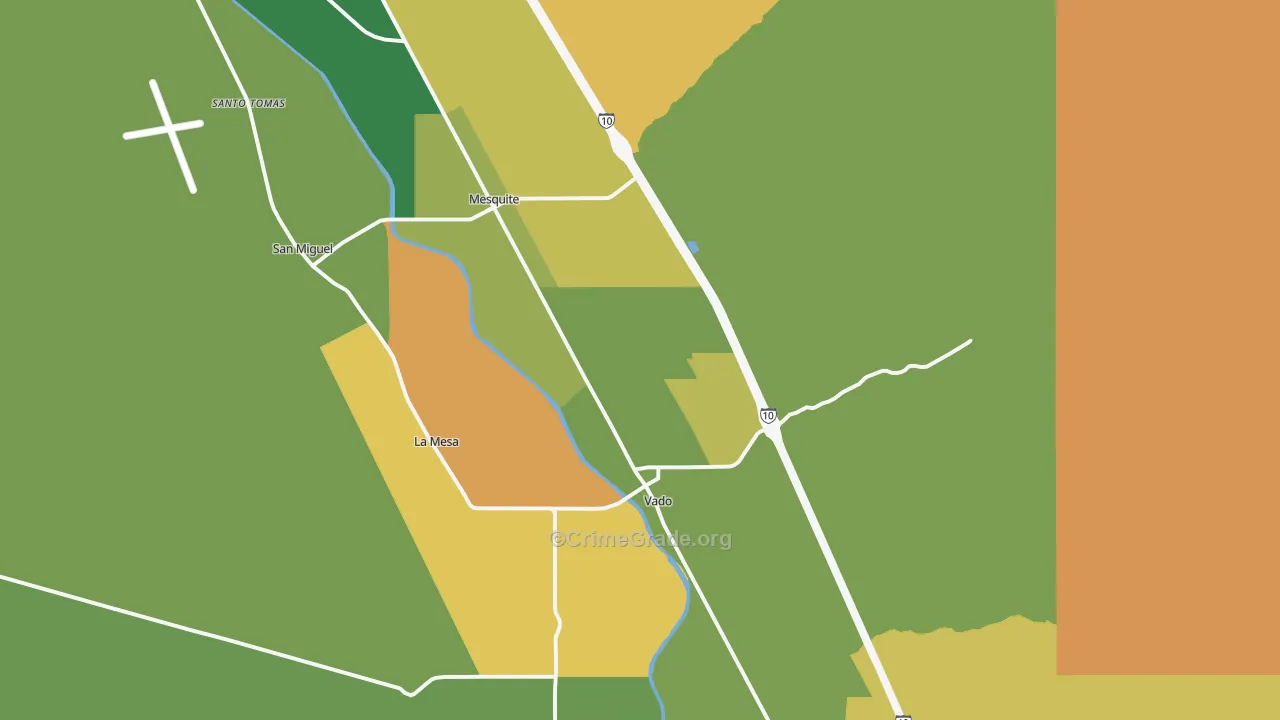 88048, NM Map of Drug-Related Crime Rates