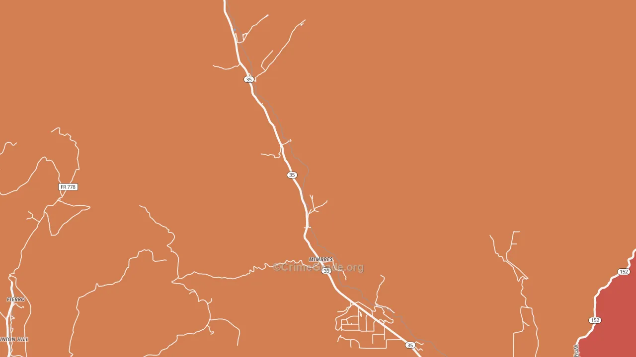 88049, NM Map of Drug-Related Crime Rates