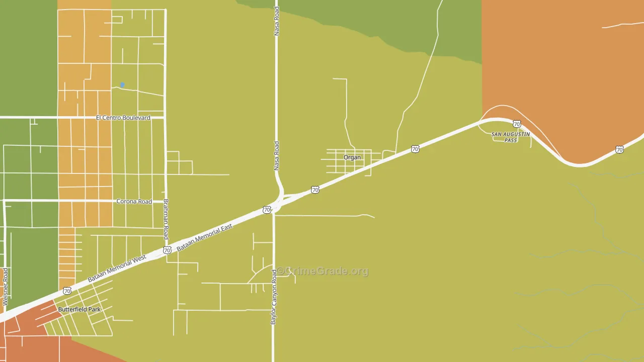 88052, NM Map of Drug-Related Crime Rates