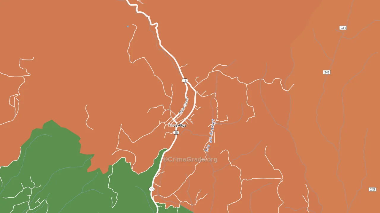 88053, NM Map of Drug-Related Crime Rates