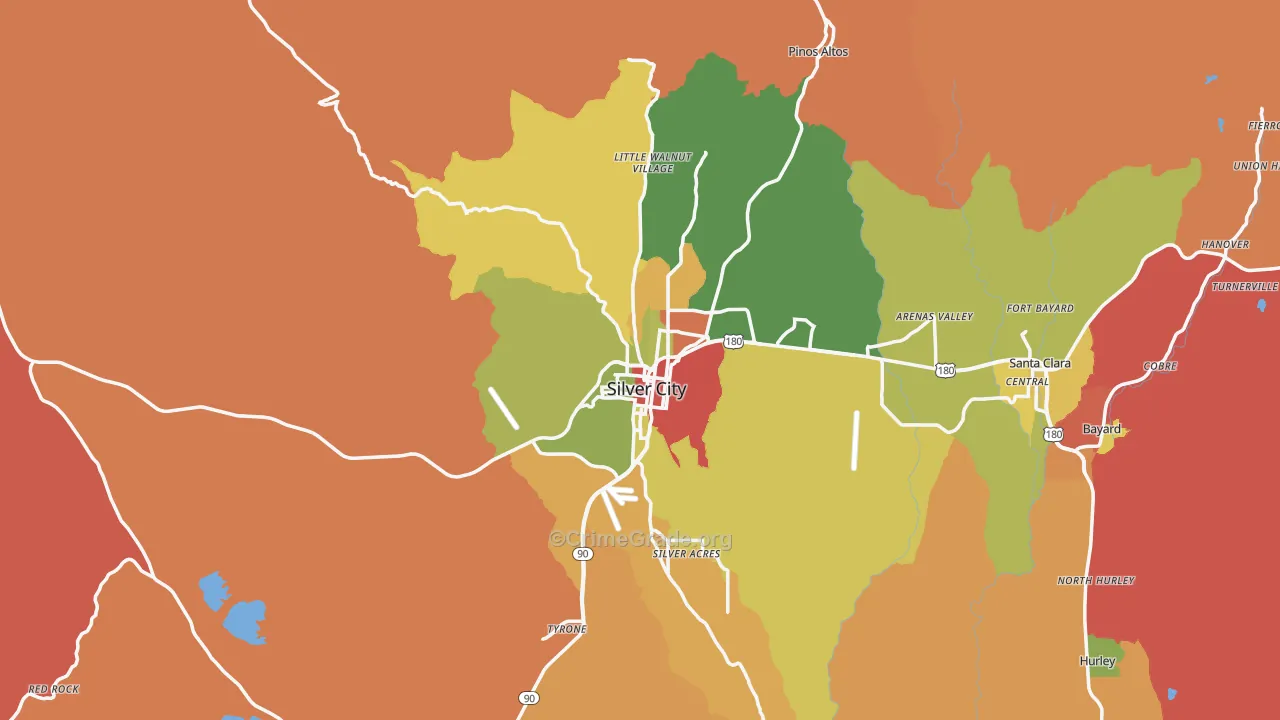 88061, NM Map of Drug-Related Crime Rates