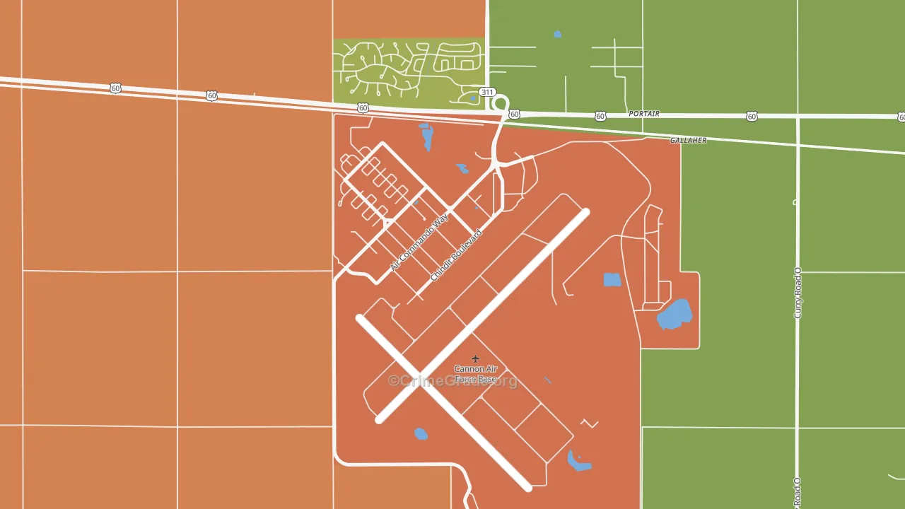 88103, NM Map of Drug-Related Crime Rates