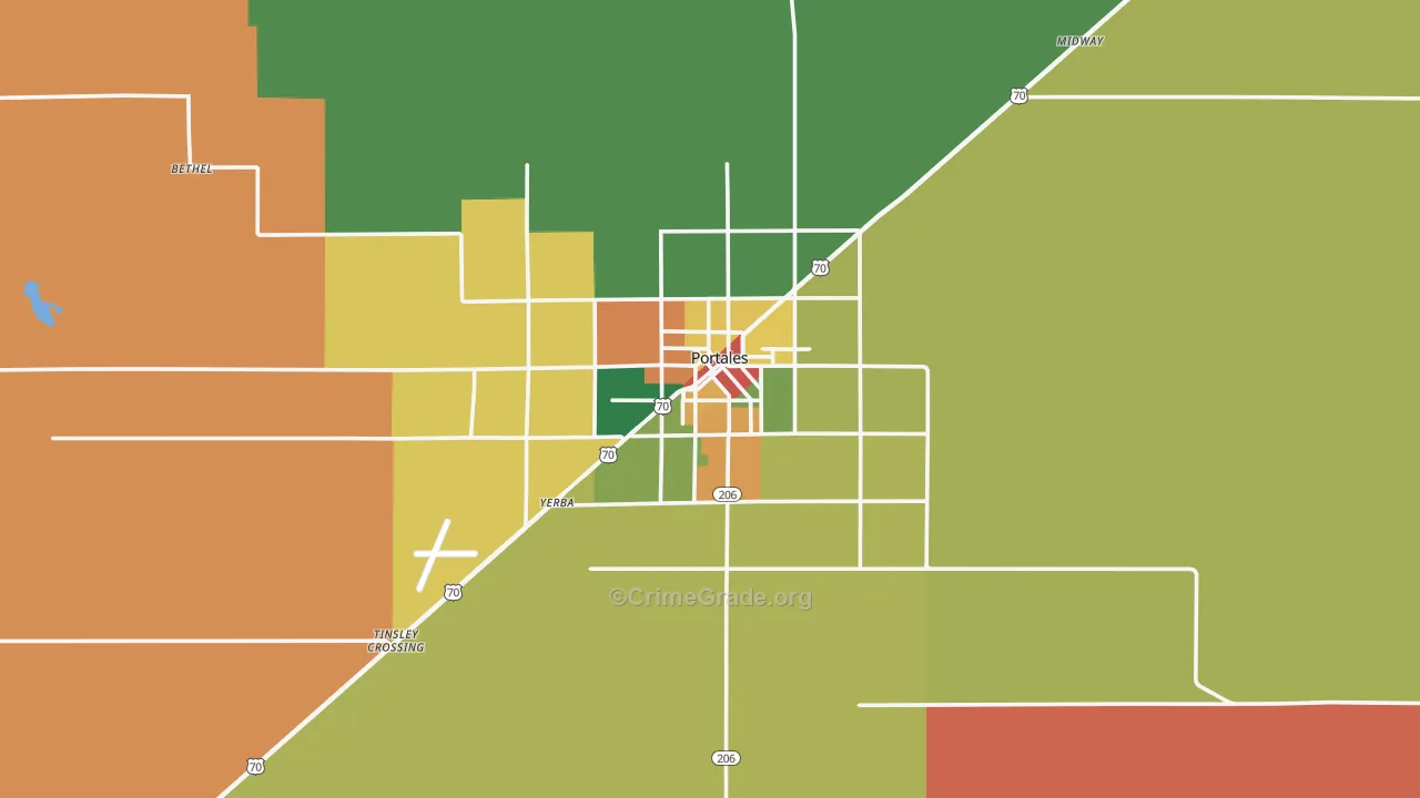 88130, NM Map of Drug-Related Crime Rates