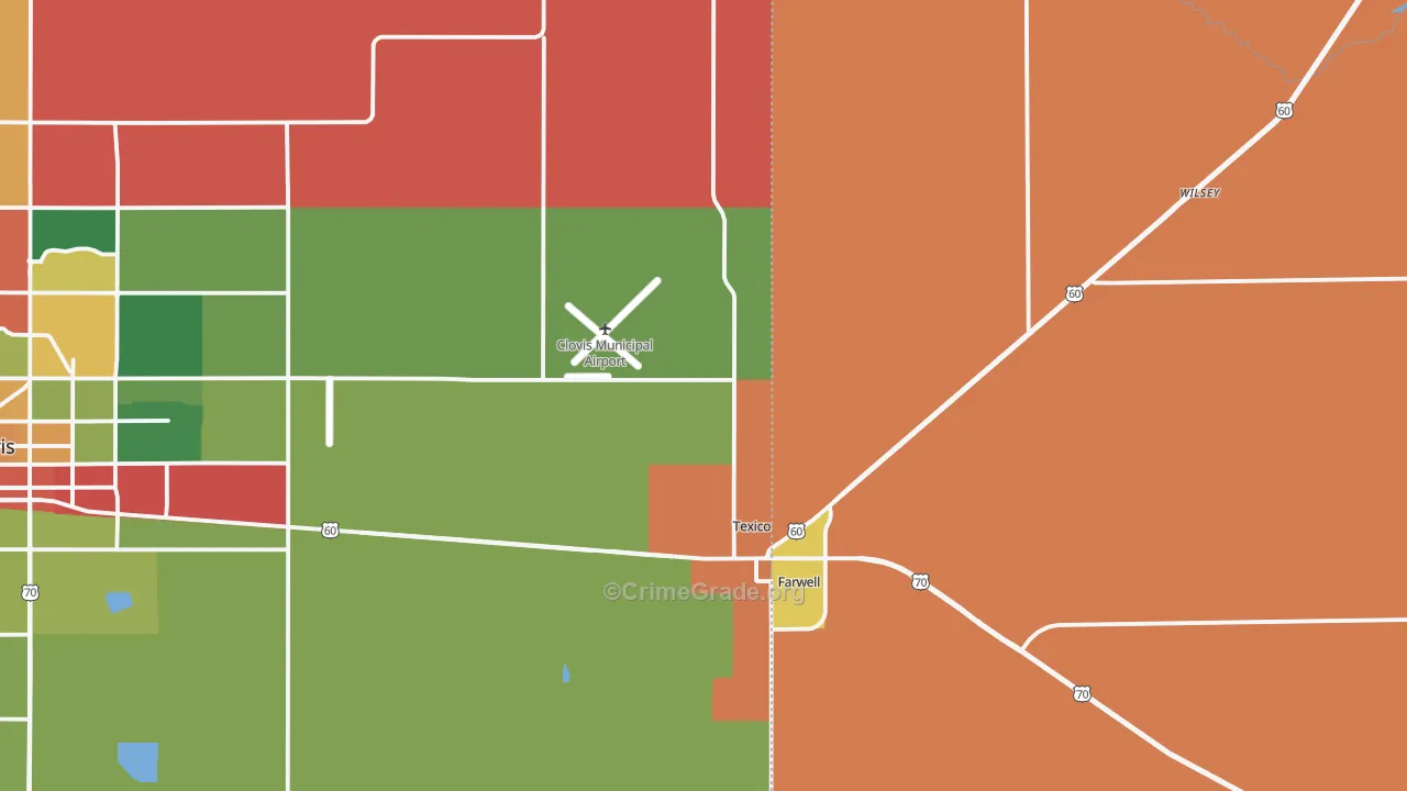 88135, NM Map of Drug-Related Crime Rates