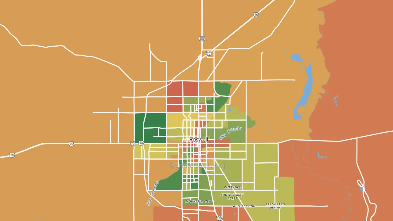 88201, NM Map of Drug-Related Crime Rates