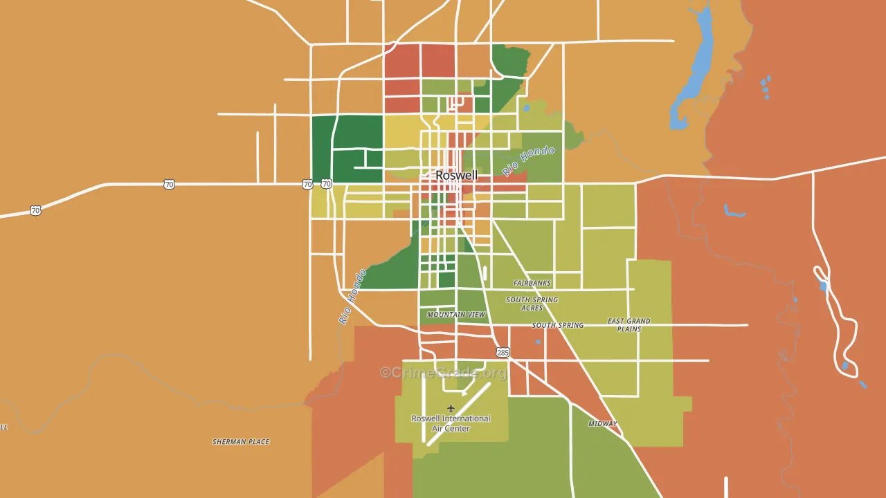 88203, NM Map of Drug-Related Crime Rates