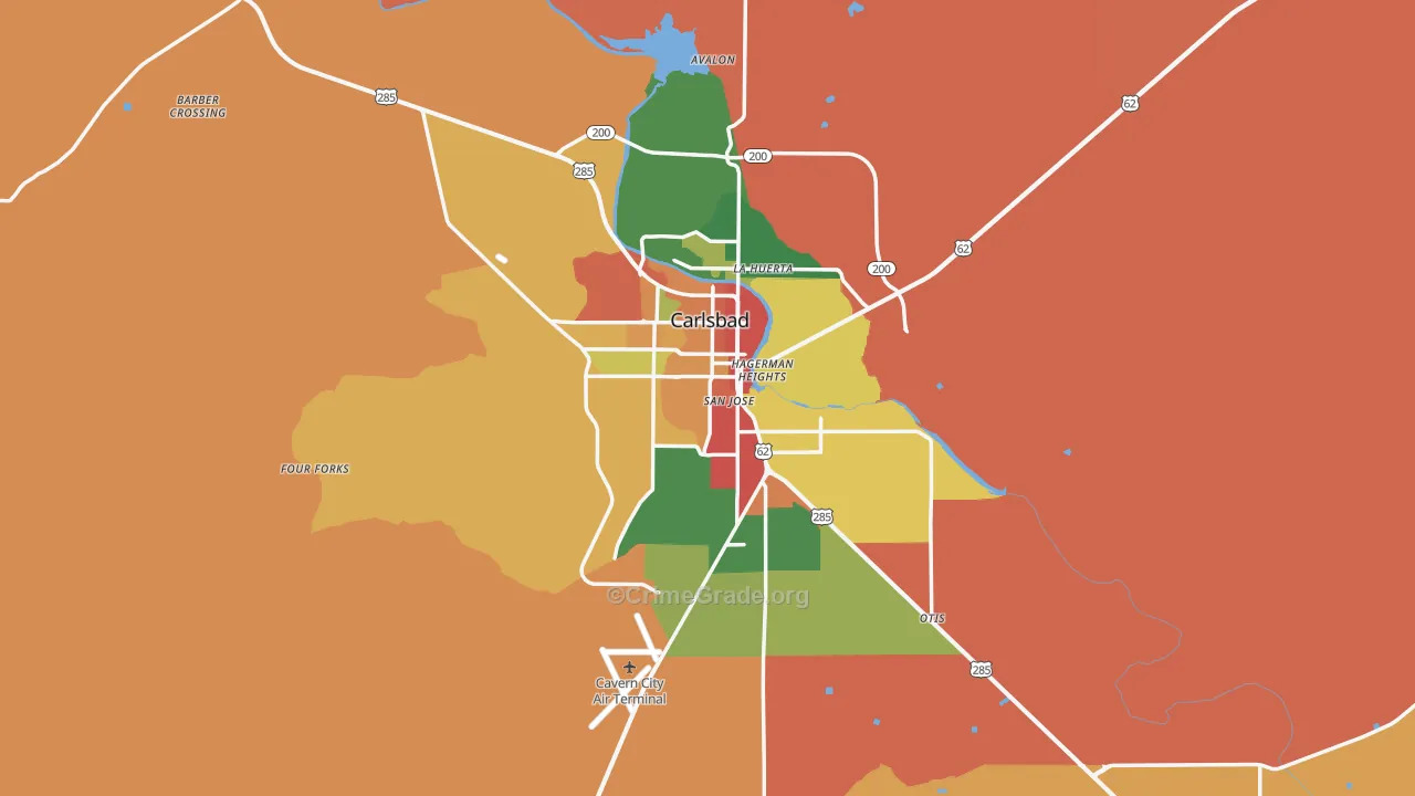 88220, NM Map of Drug-Related Crime Rates