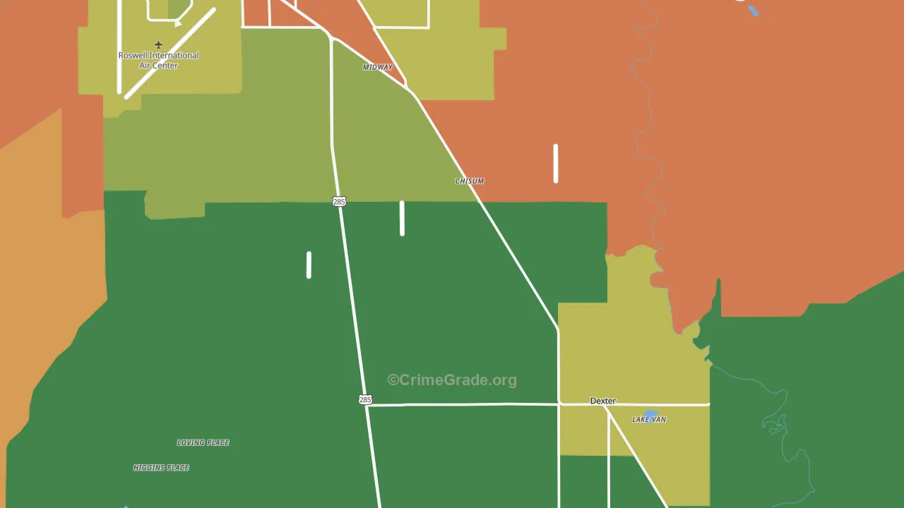 88230, NM Map of Drug-Related Crime Rates