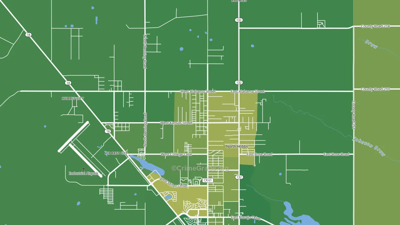 88242, NM Map of Drug-Related Crime Rates