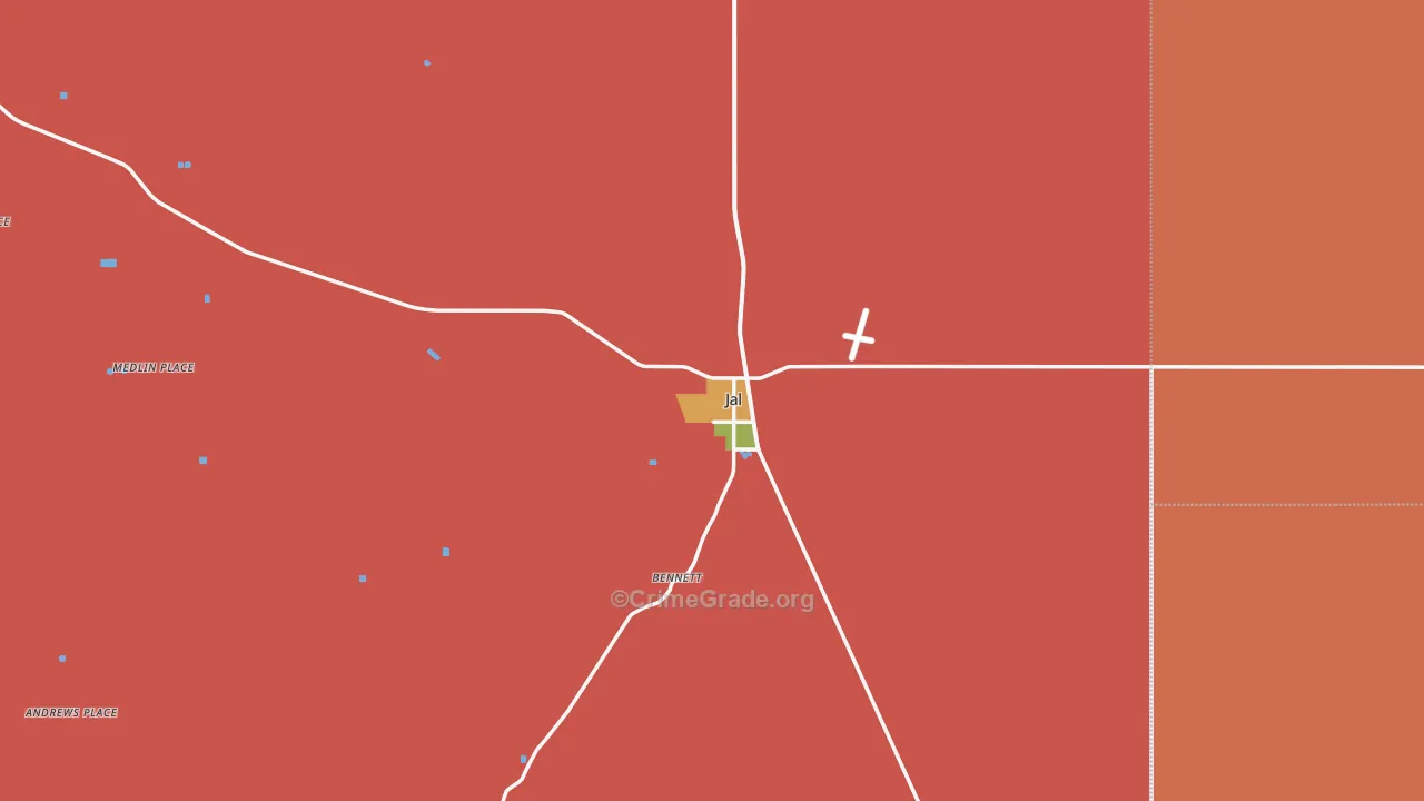 88252, NM Map of Drug-Related Crime Rates