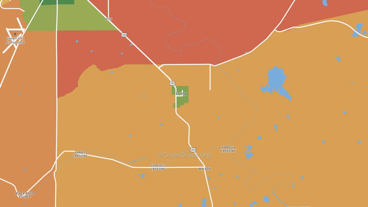 88256, NM Map of Drug-Related Crime Rates