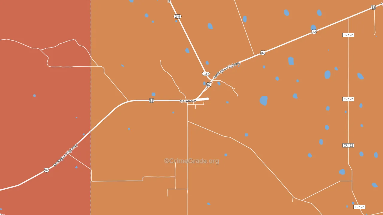 88264, NM Map of Drug-Related Crime Rates